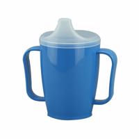 Bögre két fedéllel 250 ml, kék színű, kék