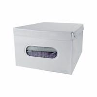 Compactor SMART összecsukható tárolódoboz  fedéllel, 50 x 40 x 25 cm, fehér, fehér, S