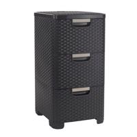 Curver RATTAN Style fiókos szekrény 3x14 l barna