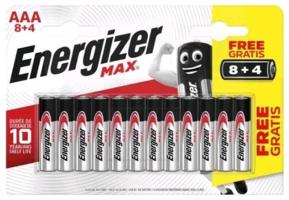 Energizer Max tartós mikró elem AAA LR03 B12