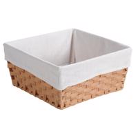 Kesper 17843 Tárolókosár textilbéléssel, 35 x 35 x16,5 cm, 35 x 35 x 16,5 cm