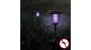 Napelemes LED szúnyogriasztó lámpa, UV lila és fehér LED, szolár töltéssel