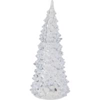 Színes fa karácsonyi LED dekoráció , 17 cm