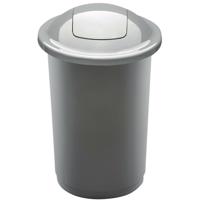 Top Bin szelektív hulladékgyűjtő kosár, 50 l, ezüst